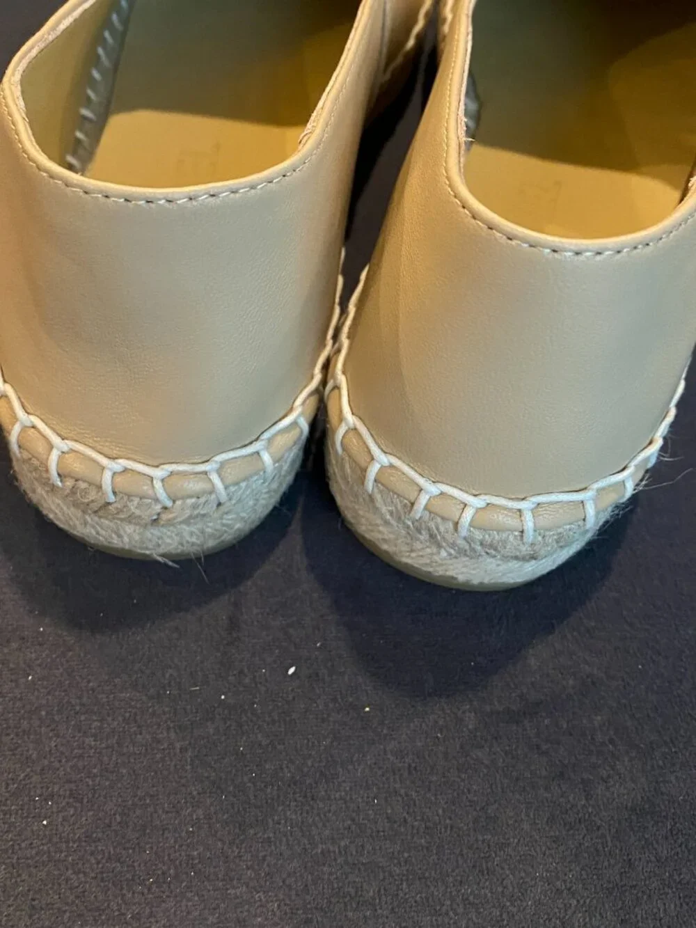 Chanel Beige/Black Lambskin Espadrilles